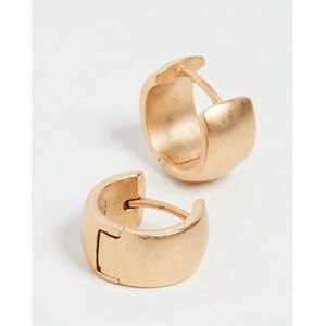 {{Brinker & Eliza}} Gold Chubby Huggie Hoop Earrings